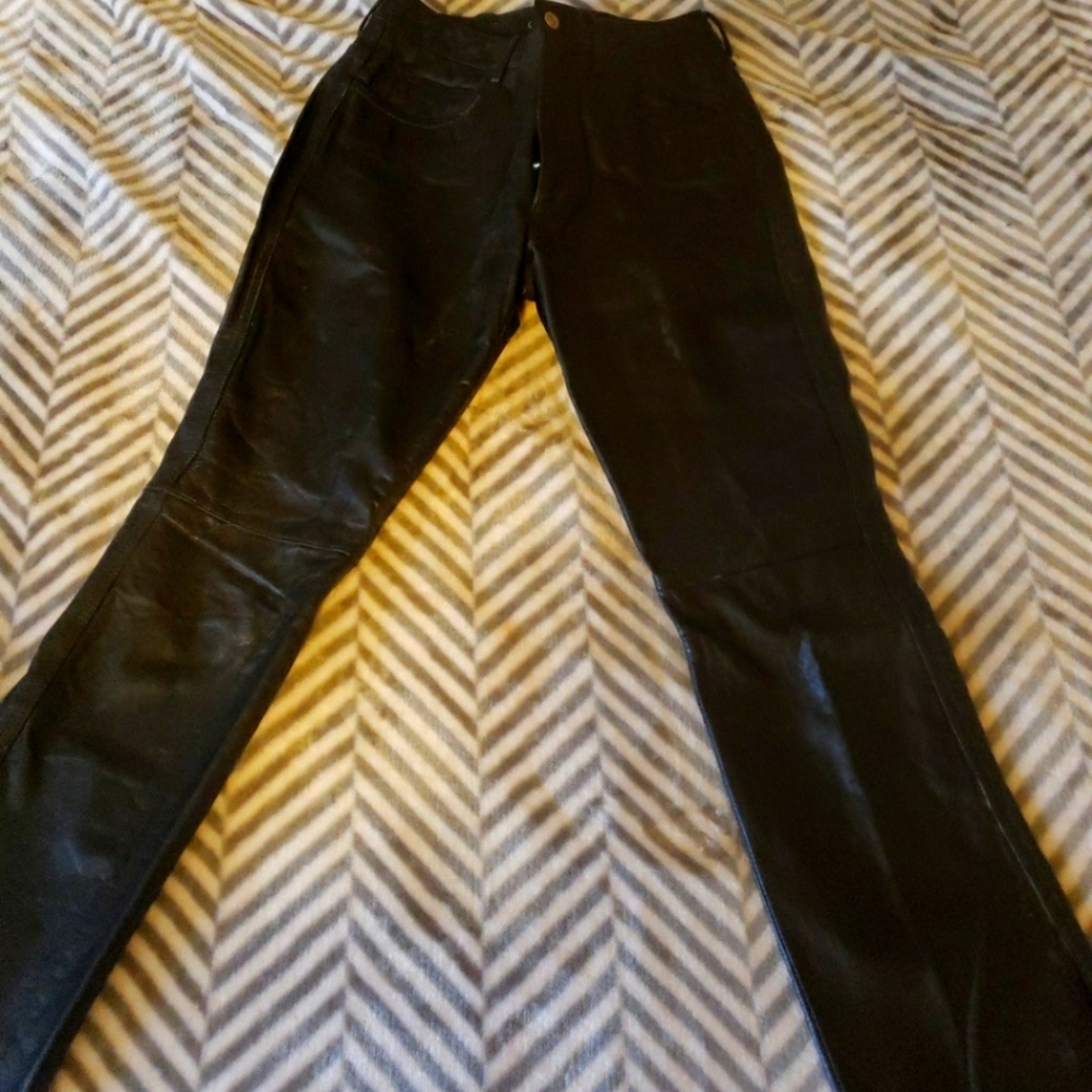 Vintage Guess Genuine Leather Pants